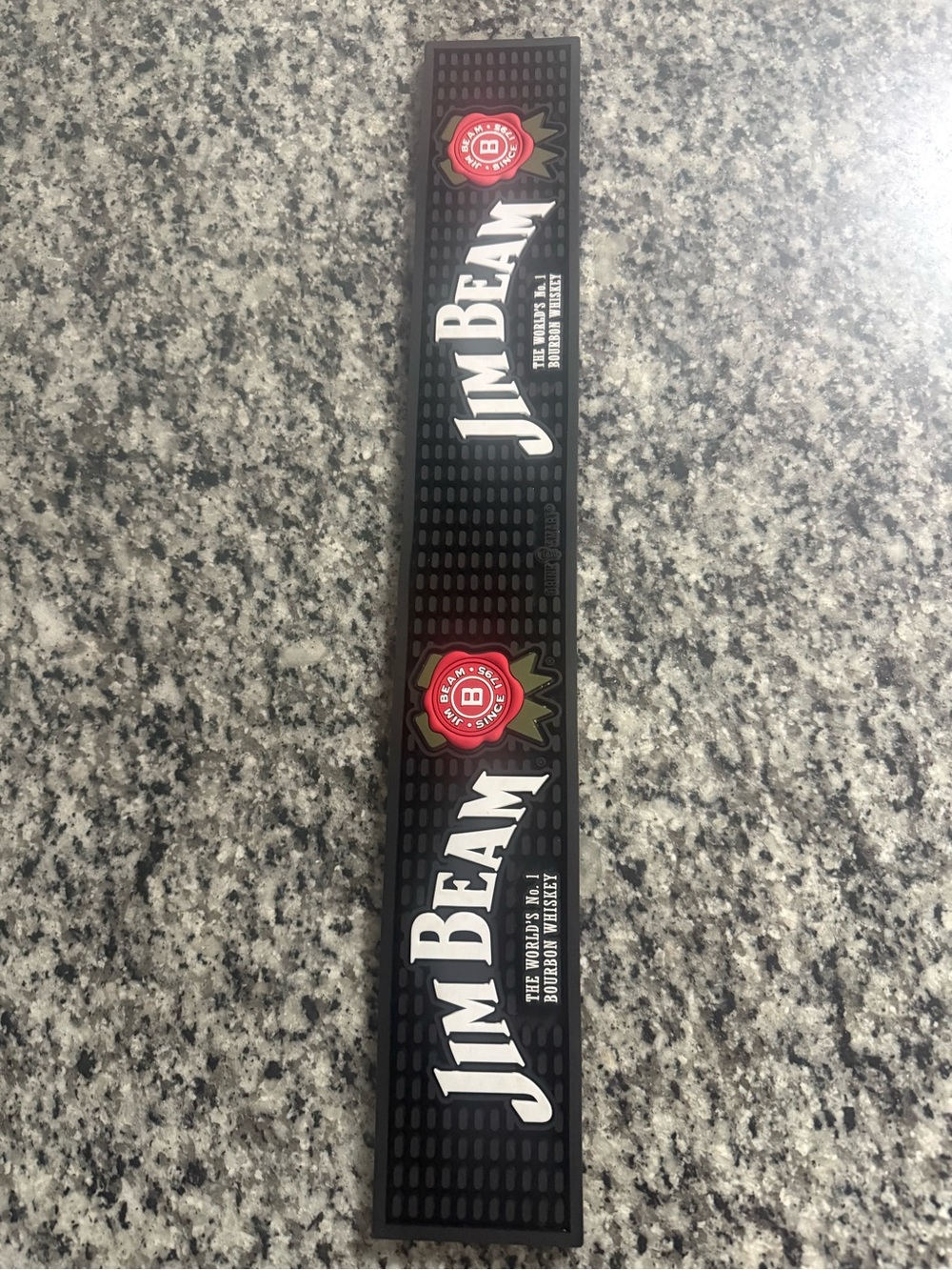Jim Beam Whiskey Bar Mat Wet Spill Runner Drink Pour Pad Rubber
